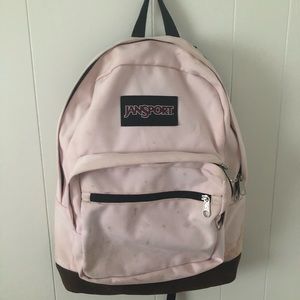 Jansport backpack-light pink with suede bottom